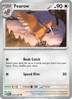 Pokémon-Karte Fearow 022/165