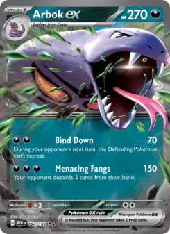 Pokémon-Karte Arbok ex 024/165