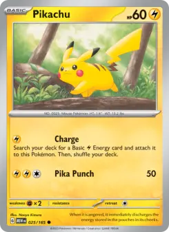 Pokémon-Karte Pikachu 025/165