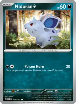 Pokémon-Karte Nidoran♀ 029/165