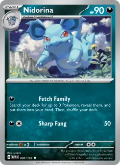 Pokémon-Karte Nidorina 030/165
