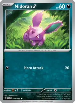 Pokémon-Karte Nidoran♂ 032/165