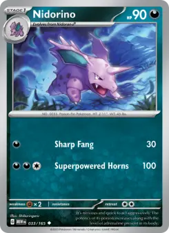 Pokémon-Karte Nidorino 033/165