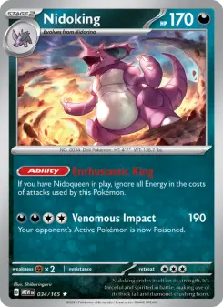 Pokémon-Karte Nidoking 034/165