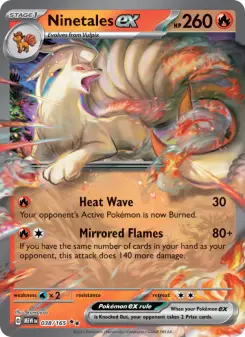 Pokémon-Karte Ninetales ex 038/165