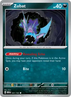 Pokémon-Karte Zubat 041/165