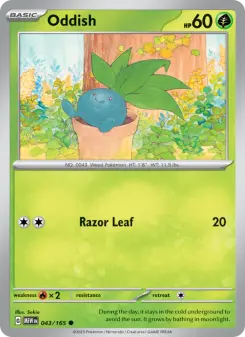 Pokémon-Karte Oddish 043/165
