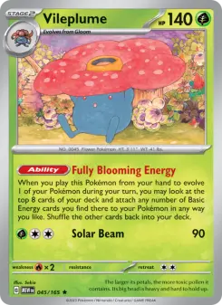 Pokémon-Karte Vileplume 045/165