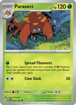 Pokémon-Karte Parasect 047/165