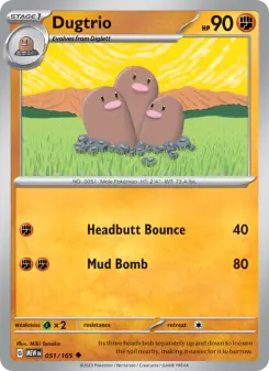 Pokémon-Karte Dugtrio 051/165