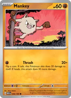 Pokémon-Karte Mankey 056/165