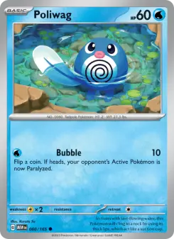 Pokémon-Karte Poliwag 060/165