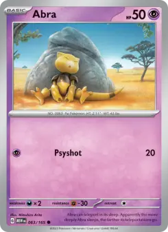 Pokémon-Karte Abra 063/165