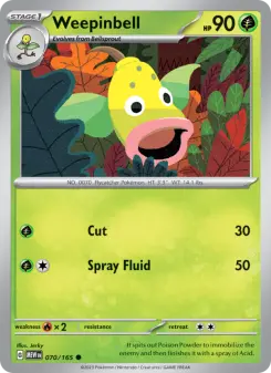 Pokémon-Karte Weepinbell 070/165