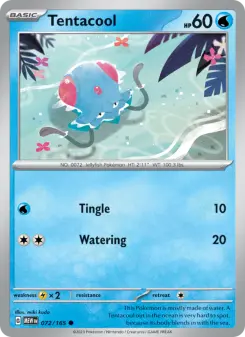 Pokémon-Karte Tentacool 072/165