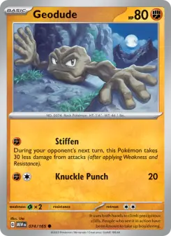 Pokémon-Karte Geodude 074/165