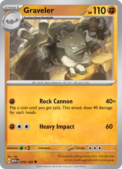 Pokémon-Karte Graveler 075/165