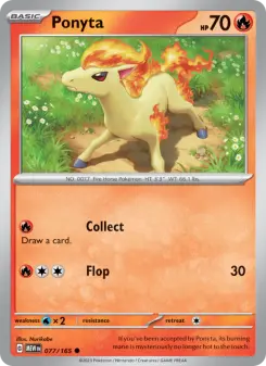 Pokémon-Karte Ponyta 077/165