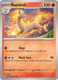 Pokémon-Karte Rapidash 078/165