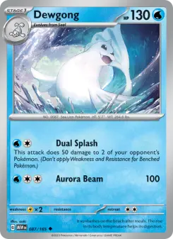 Pokémon-Karte Dewgong 087/165