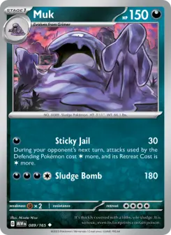 Pokémon-Karte Muk 089/165