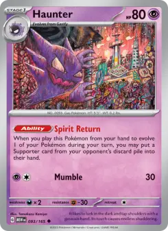 Pokémon-Karte Haunter 093/165