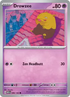 Pokémon-Karte Drowzee 096/165