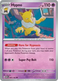 Pokémon-Karte Hypno 097/165