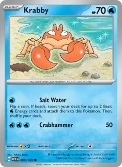 Pokémon-Karte Krabby 098/165