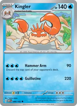 Pokémon-Karte Kingler 099/165