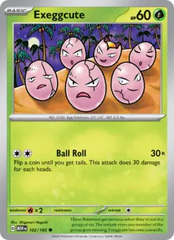 Pokémon-Karte Exeggcute 102/165