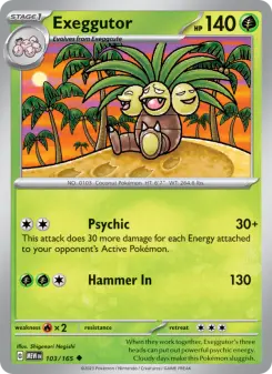 Pokémon-Karte Exeggutor 103/165