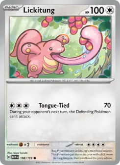 Pokémon-Karte Lickitung 108/165