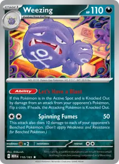Pokémon-Karte Weezing 110/165