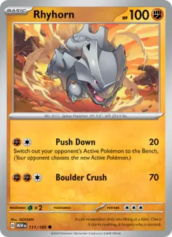 Pokémon-Karte Rhyhorn 111/165