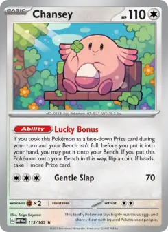 Pokémon-Karte Chansey 113/165