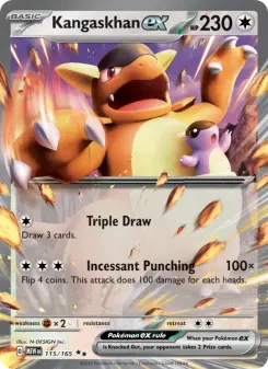 Pokémon-Karte Kangaskhan ex 115/165
