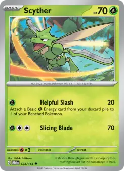 Pokémon-Karte Scyther 123/165