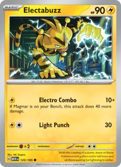Pokémon-Karte Electabuzz 125/165