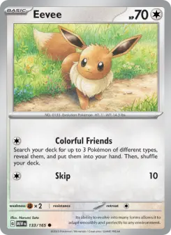 Pokémon-Karte Eevee 133/165