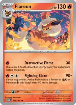 Pokémon-Karte Flareon 136/165