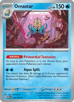 Pokémon-Karte Omastar 139/165