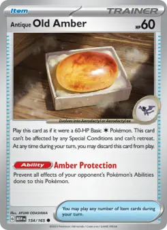 Pokémon-Karte Antique Old Amber 154/165