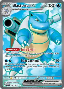 Pokémon-Karte Blastoise ex 184/165
