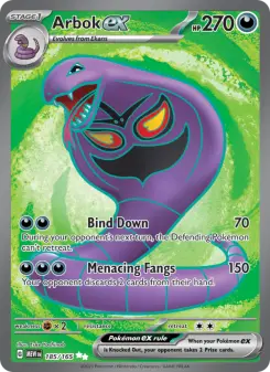 Pokémon-Karte Arbok ex 185/165
