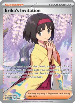 Pokémon-Karte Erika's Invitation 196/165