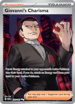 Pokémon-Karte Giovanni's Charisma 197/165