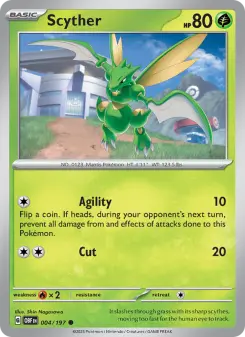 Pokémon-Karte Scyther 004/197