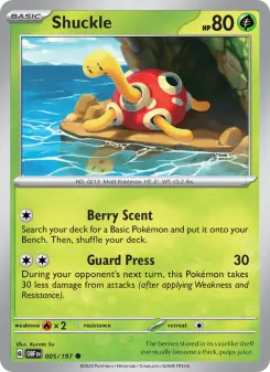 Pokémon-Karte Shuckle 005/197