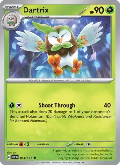 Pokémon-Karte Dartrix 014/197